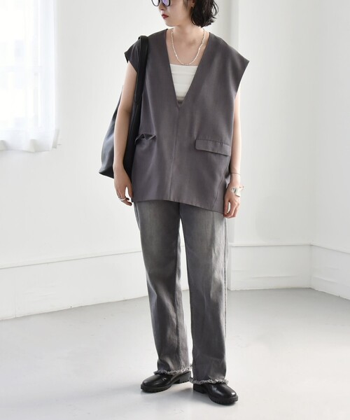 「quaranciel」 ベスト ONE SIZE ベージュ レディース_画像3