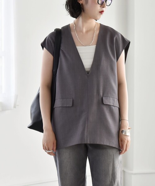 「quaranciel」 ベスト ONE SIZE ベージュ レディース_画像6