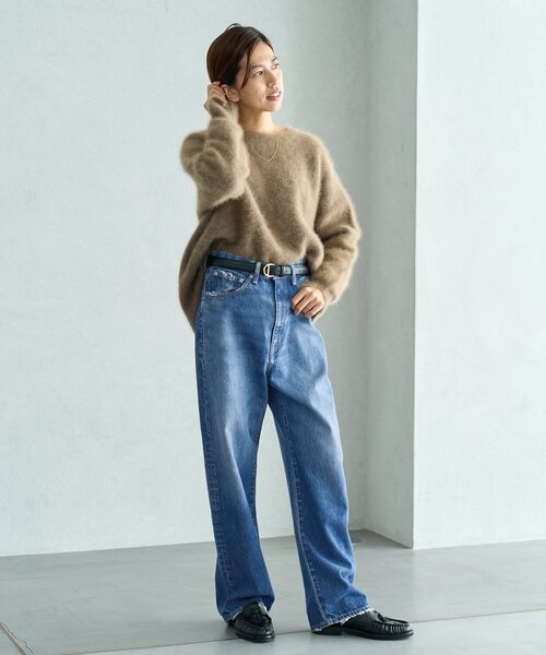 「IENA」 デニムパンツ 27 コバルトブルー レディースの画像