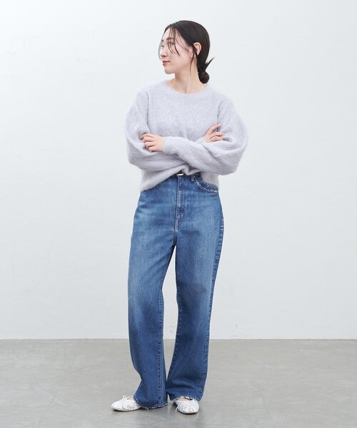 「IENA」 デニムパンツ 27 コバルトブルー レディースの画像