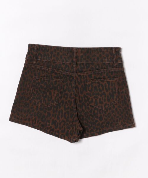 パンツ ハイウエストデザイン レオパード柄ショーツ レディース