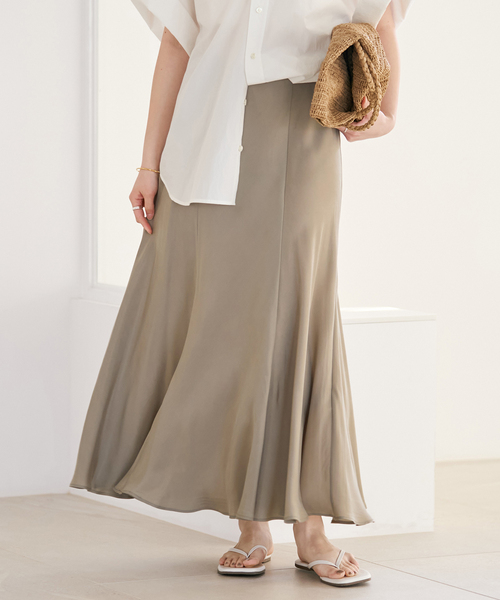 Plage Fibril Bias スカート 36 plage（プラージュ） スカート 「追加」Washable Fibril ロング