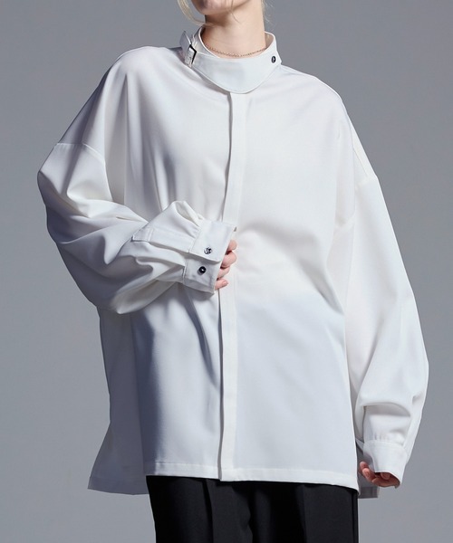 「Loose/ルース」 長袖シャツ X-SMALL ホワイト メンズ_画像2