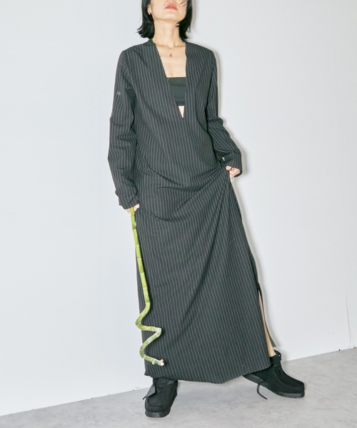 「CITYSHOP」 長袖ワンピース 38 ホワイト レディースの画像