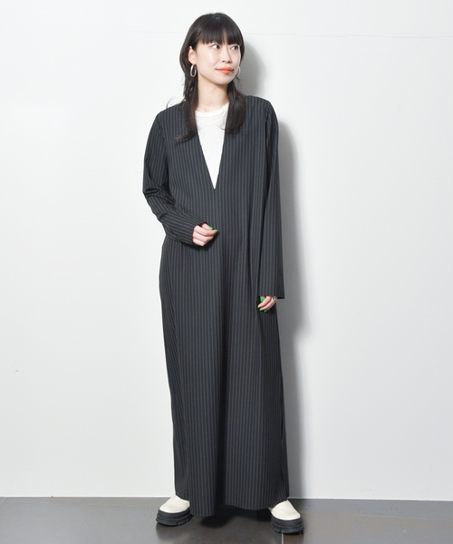 「CITYSHOP」 長袖ワンピース 38 ホワイト レディースの画像