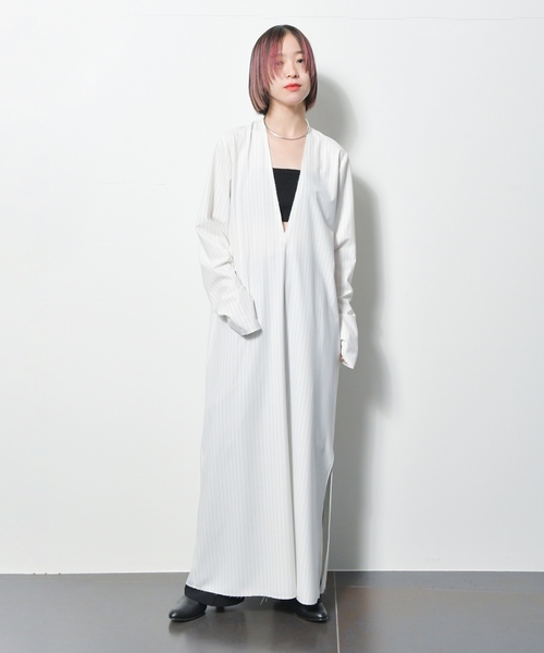 「CITYSHOP」 長袖ワンピース 38 ホワイト レディースの画像