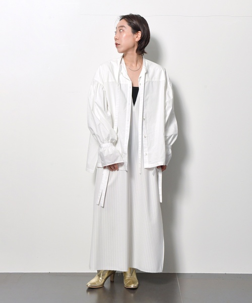 「CITYSHOP」 長袖ワンピース 38 ホワイト レディースの画像