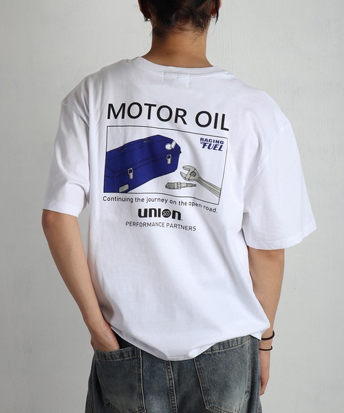 tシャツ 76 ワンポイント刺繍 バックプリント 半袖T メンズ レディース