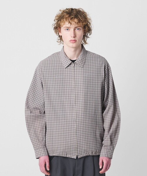BEAUTY＆YOUTH UNITED ARROWS シャツ シャーリング チェック ジップ