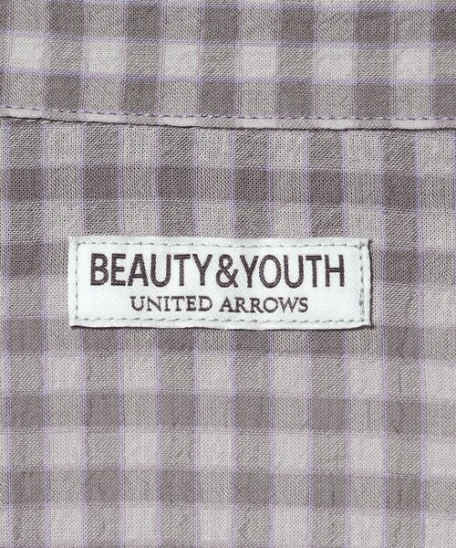 BEAUTY＆YOUTH UNITED ARROWS シャツ シャーリング チェック ジップ