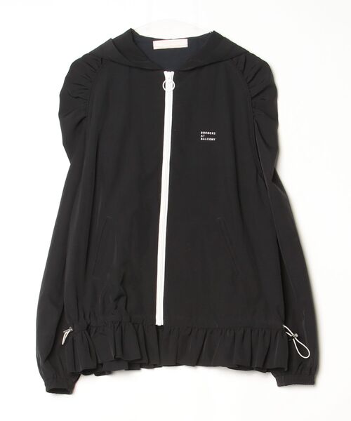 BORDERS at BALCONY フリル ジップアップ パーカー　美品！ BORDERS at BALCONY（ボーダーズアットバルコニー） フリルジップ