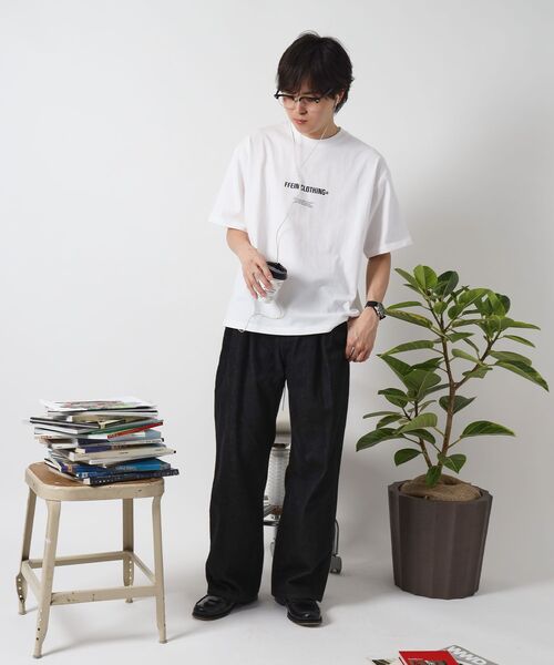「FFEIN」 半袖Tシャツ LARGE ブラウン メンズ_画像4
