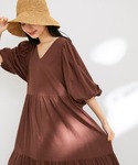 「VIS」 半袖ワンピース FREE ベージュ...の詳細画像5