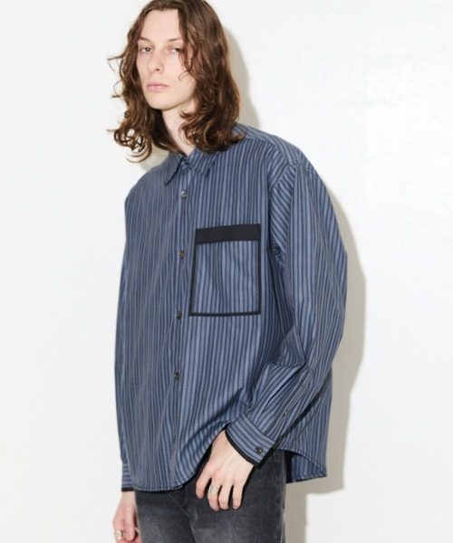 「Lui's」 「neucon」長袖シャツ 1 ブルー メンズ_画像3