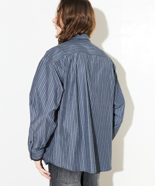 「Lui's」 「neucon」長袖シャツ 1 ブルー メンズ_画像4