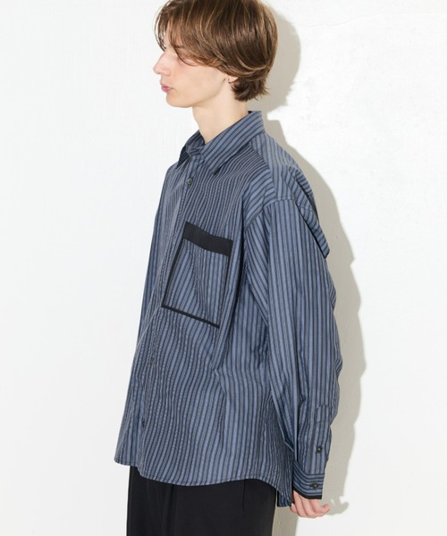 「Lui's」 「neucon」長袖シャツ 1 ブルー メンズ_画像6