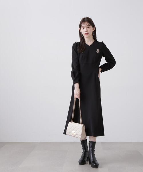 「PROPORTION BODY DRESSING」 長袖ワンピース MEDIUM ダークグレー レディース_画像5