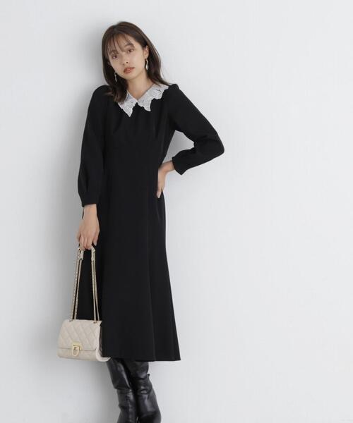 「PROPORTION BODY DRESSING」 長袖ワンピース MEDIUM ダークグレー レディース_画像7