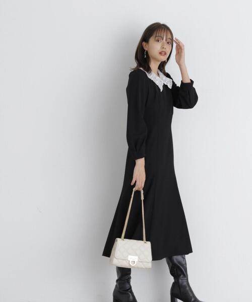 「PROPORTION BODY DRESSING」 長袖ワンピース MEDIUM ダークグレー レディース_画像8