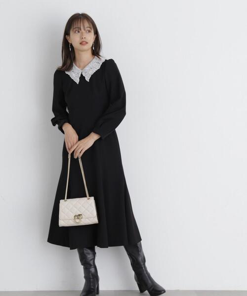 「PROPORTION BODY DRESSING」 長袖ワンピース MEDIUM ダークグレー レディース_画像9
