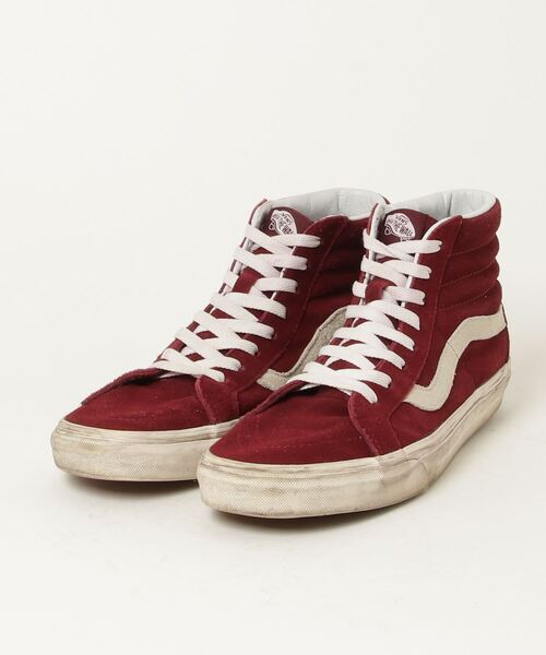 VANS（ヴァンズ） ハイカットスニーカー 27cm レッド メンズ 