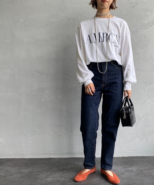 「AMERICANA」 長袖カットソー ONE SIZE 杢グレー レディース_画像3