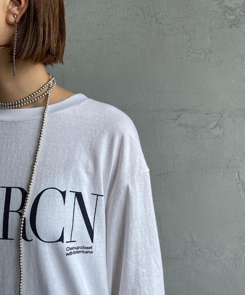 「AMERICANA」 長袖カットソー ONE SIZE 杢グレー レディース_画像4