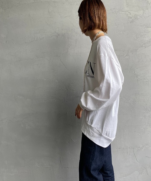 「AMERICANA」 長袖カットソー ONE SIZE 杢グレー レディース_画像7