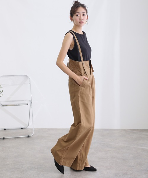 「ElegChic」 チノパンツ L ベージュ レディース_画像9