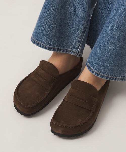 ビルケンシュトック　ブラウン スエード モカシン BIRKENSTOCK（ビルケンシュトック） デッキシューズ モカシン 「WEB