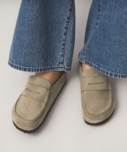 ビルケンシュトック　ブラウン スエード モカシン BIRKENSTOCK（ビルケンシュトック） デッキシューズ モカシン 「WEB