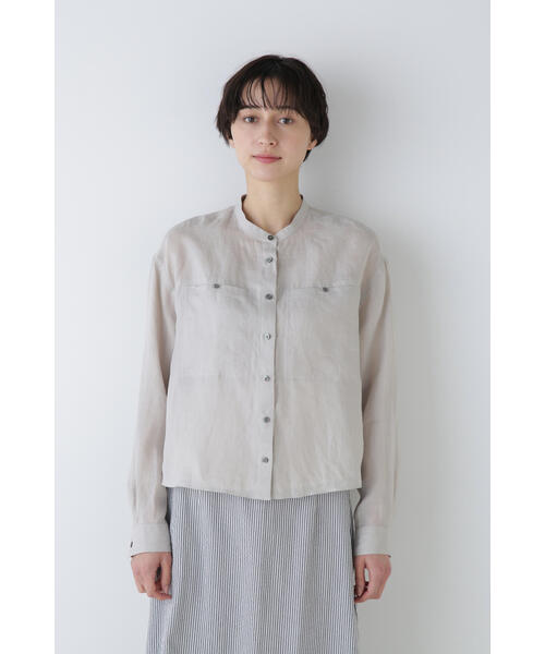 「human woman」 長袖ブラウス MEDIUM ネイビー レディース_画像4