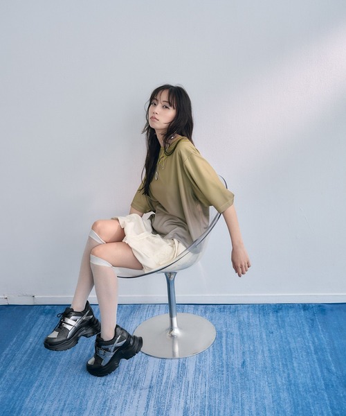 HARE（ハレ） tシャツ 半袖 フロントアキグラデーションTシャツ(HARE 