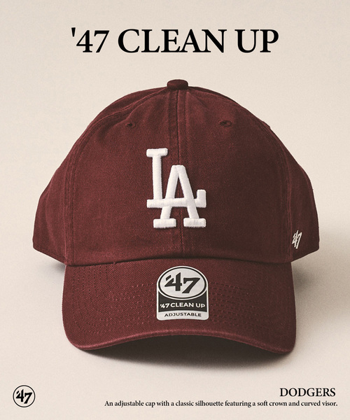 47（フォーティーセブン） キャップ 帽子 47 CLEAN UP DODGERS メンズ