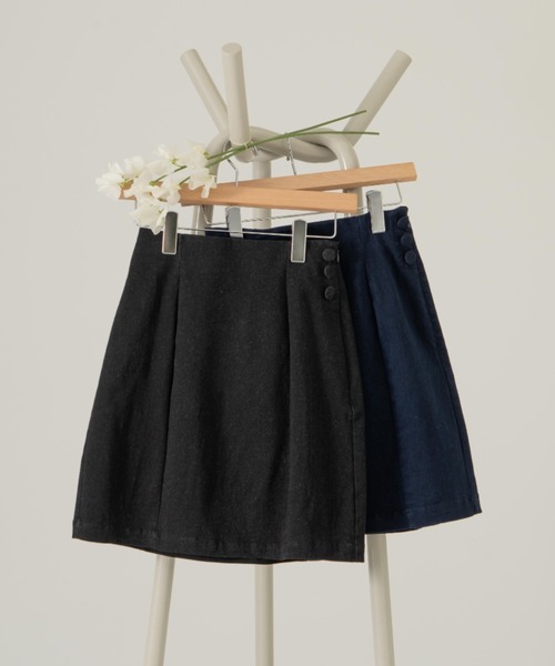 「hinari」 スカート SMALL ネイビー レディース_画像2