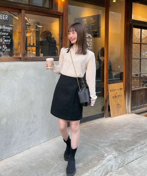 「hinari」 スカート SMALL ネイビー レディース_画像3