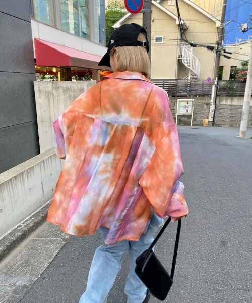 「WHO'S WHO gallery」 長袖シャツ FREE オレンジ レディース_画像7