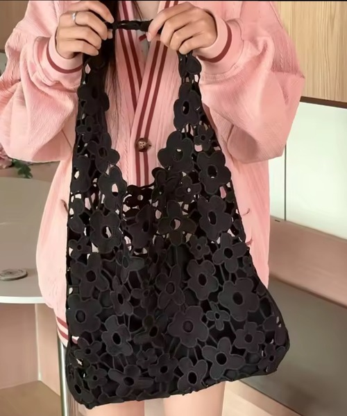 Mignonjour トートバッグ FReePLACe/フラワーレース トートバッグ
