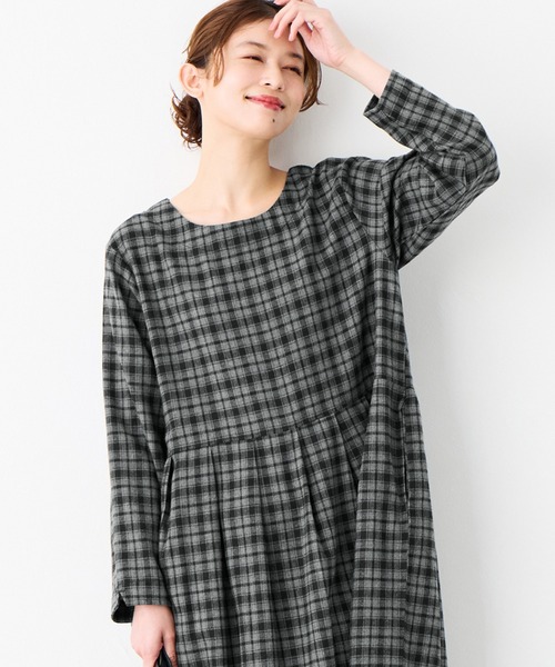 「Viola e Viola」 長袖ワンピース LL ブラック レディース_画像9