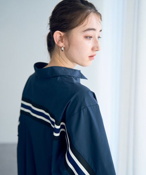 「Editt by YECCA VECCA」 シャツワンピース FREE ネイビー レディース_画像9