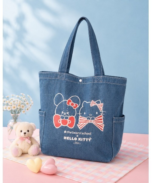 女の子とテディベアのトートバッグ sanrio（サンリオ） トートバッグ 大きめ 「 x くまのがっこう