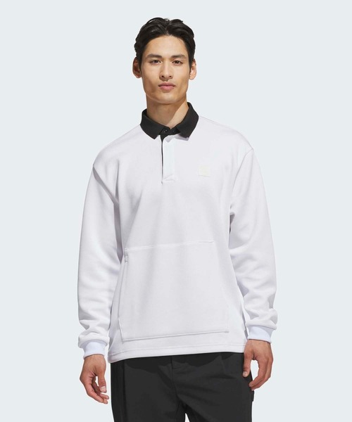 adidas（アディダス） ポロシャツ 長袖ニット スウェット ポロシャツ