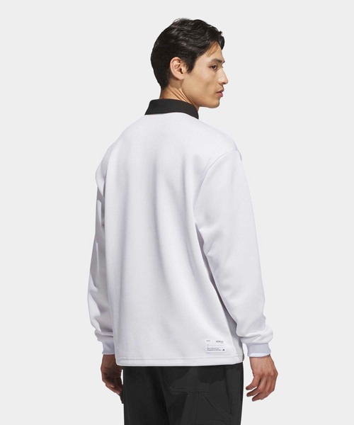 adidas（アディダス） ポロシャツ 長袖ニット スウェット ポロシャツ