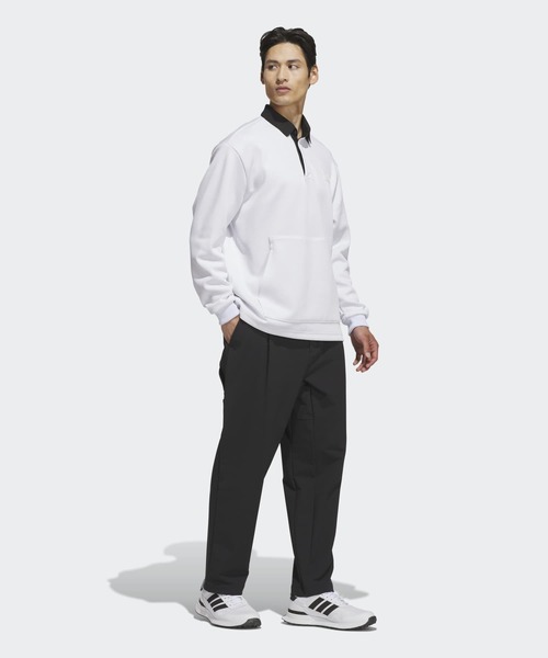 adidas（アディダス） ポロシャツ 長袖ニット スウェット ポロシャツ
