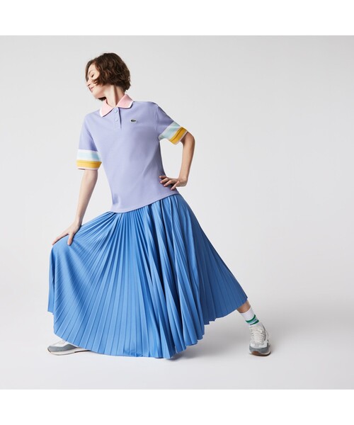 LACOSTE★ジャージープリーツスカート LACOSTE スカート ジャージプリーツロングスカート : ZOZOTOWN