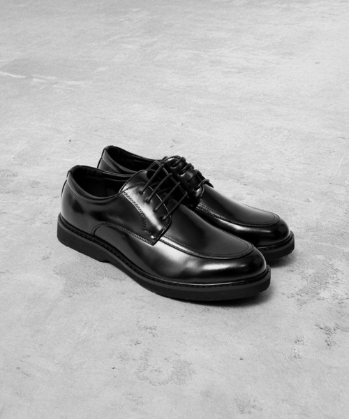 LASSU&FRISS ビジネスシューズ LASSU＆FRISS 幅広4E外羽根Uチップ  