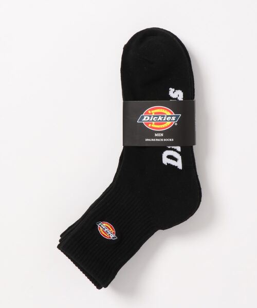 Dickies 靴下 「 / ディッキーズ 」3P ロゴ 刺繍 底パイル