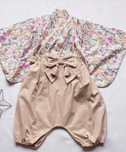 モクモフ 袴 ベビー服 和服 おめかし袴セット ベビー キッズ 男の子 女の子 子供服 赤ちゃん 100日祝 初節句 衣装 622-554051