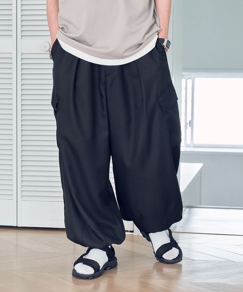 パンツ カーゴパンツ 【WEB限定】ライトPEツイル/ワイドバルーンカーゴパンツ