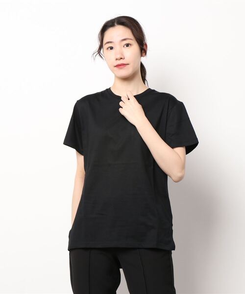 tシャツ 麻混天竺ワンポイントシシュウTシャツ レディース 麻混天竺ワンポイントシシュウTシャツ（Tシャツ／カットソー